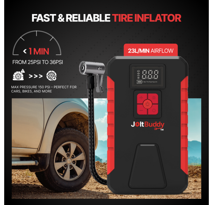 JoltBuddy™ 3-in-1  Jump Starter and Inflator