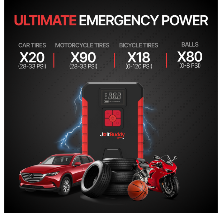 JoltBuddy™ 3-in-1  Jump Starter and Inflator